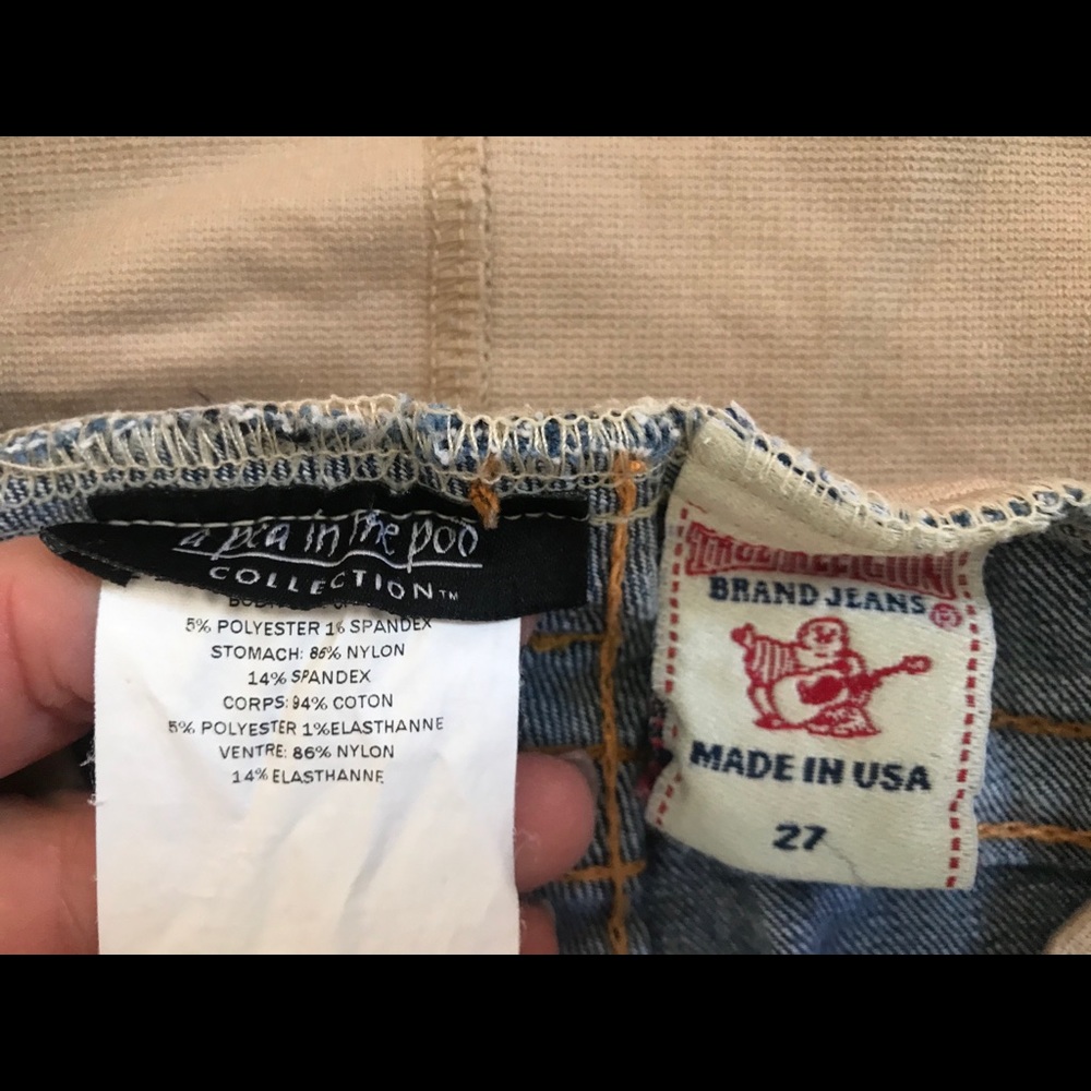 True Religion, maternity cropped denim - Picture 4 of 4